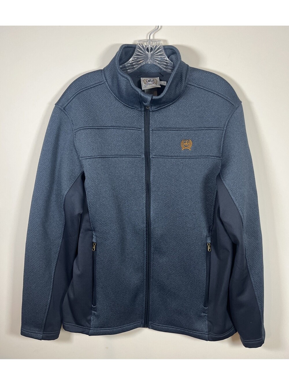 CINCH Mens Medium Jacket Blue Full Zip Western Ranch Rodeo Fleece Lined